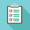 Checklist on clipboard